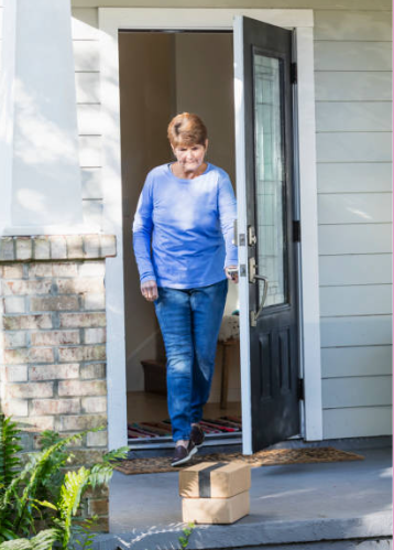 Lady-Getting-Package